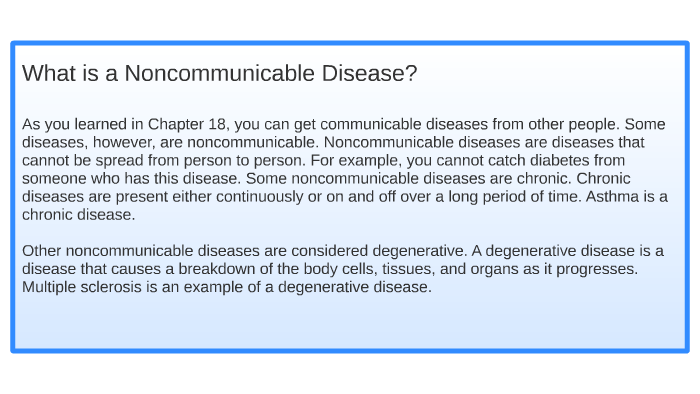 what-is-a-noncommunicable-disease-by