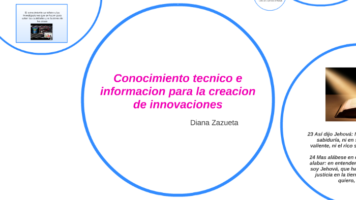 conocimiento tecnico e informacion para la creacion de innov by diana