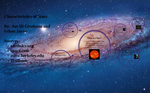 Characteristics Of Stars By Jon Di Girolamo
