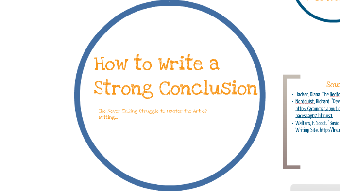how to write a strong conclusion