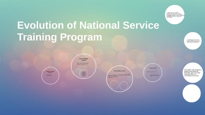 essay about the evolution of national service training program