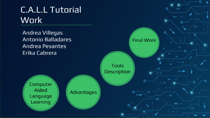 Computer Aided Language Learning Tutorial Work by Antonio Tomas ...