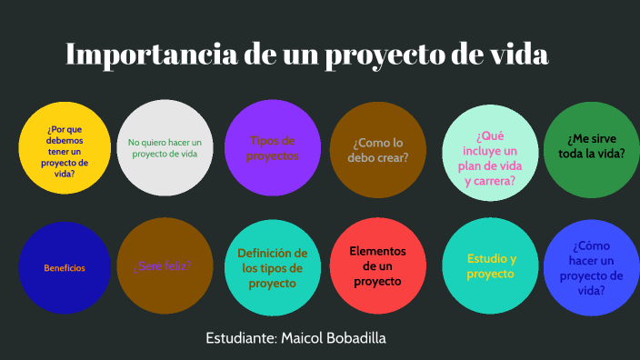 Importancia De Un Proyecto De Vida By Maicol Yesid Bobadilla Romero On