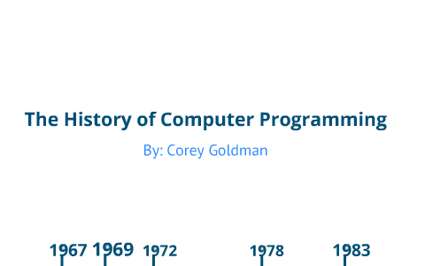 The History of Computer Programming by Corey Goldman