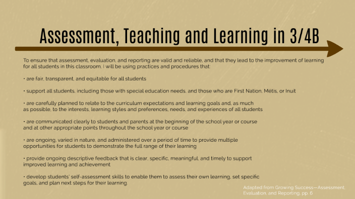 Approach to Classroom Assessment by Katharine Begin on Prezi