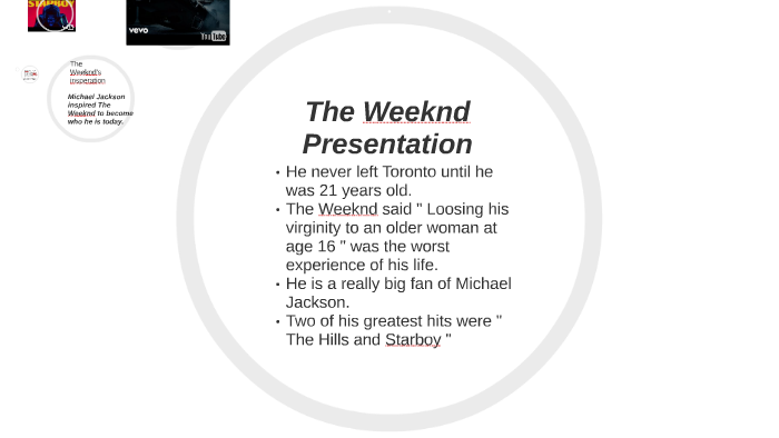 the weeknd presentation english