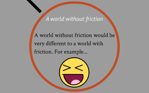 If there was no friction what would happen to a moving object image