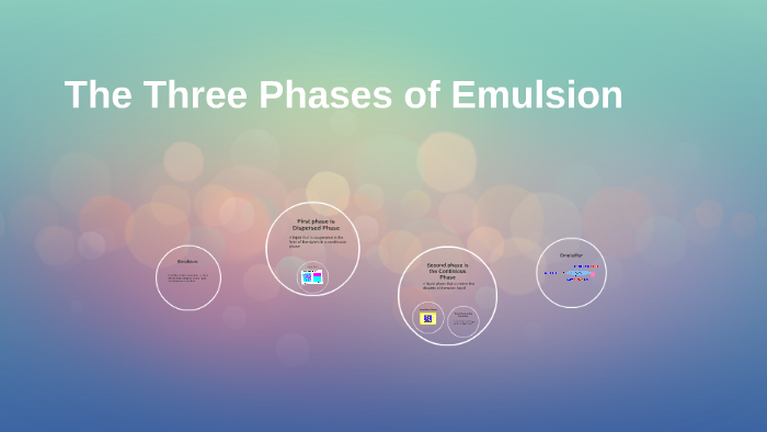 The Three Phases of Emulsion by Sara Chesney on Prezi