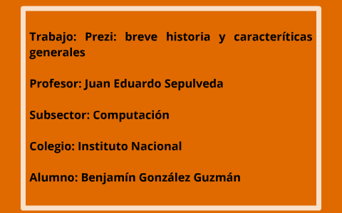 Prezi, caracteristicas y funciones by Benjamin Gonzalez on Prezi