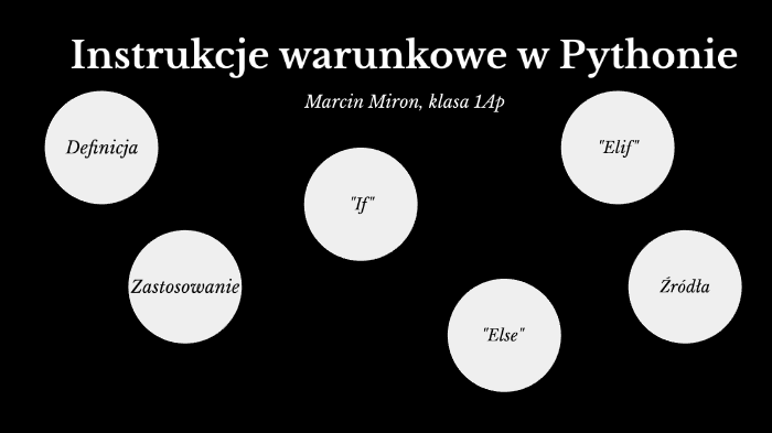 Python Instrukcje Warunkowe By Marcin Miron On Prezi 1098