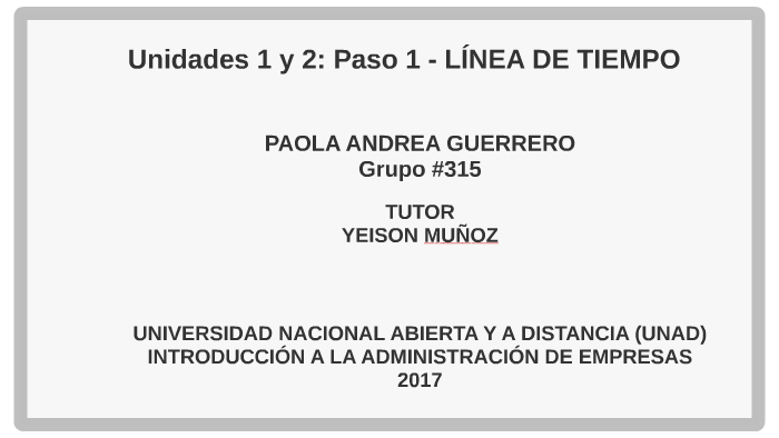 LINEA DE TIEMPO ADMINISTRACION by Paola Andrea Guerrero Barreiro on Prezi