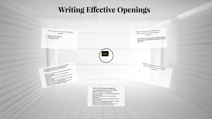 creative writing openings