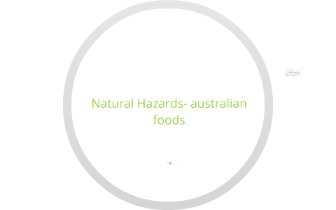 Natural Hazards- Australian Foods By Karan Singh