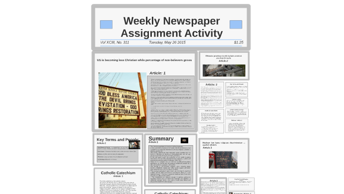 newspaper assignment pdf