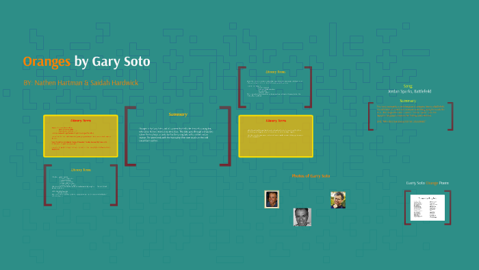 summary of oranges by gary soto