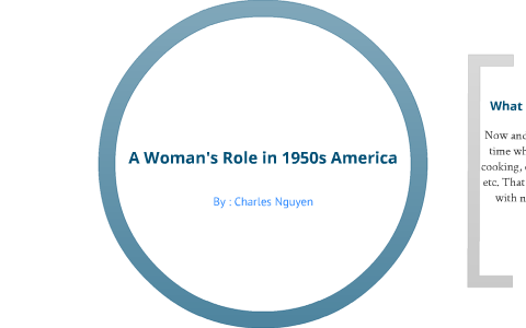 A Woman's Role In 1950s America By Charles Nguyen