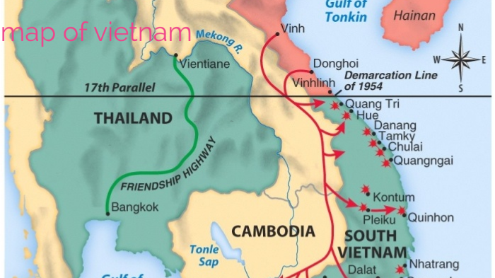Карта вьетнама во время вьетнамской войны
