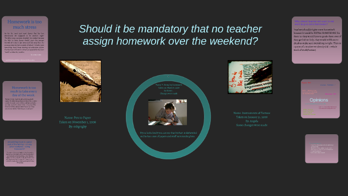 why shouldn't teachers assign homework
