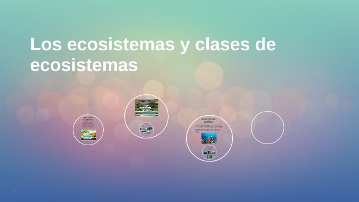 Los ecosistemas y calses de ecosistemas by Byron Mendez