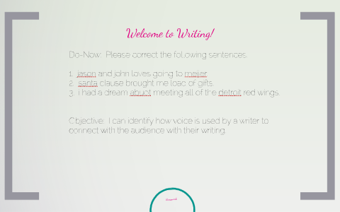 Welcome to Writing! by on Prezi