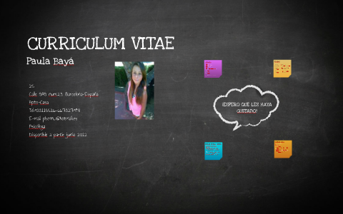 CURRICULUM VITAE by on Prezi