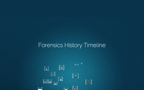 Forensics History Timeline By Rachel Ronda