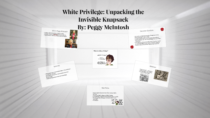 knapsack of white privilege