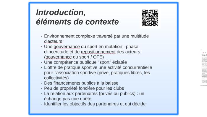 Organisation du sport en France by Fred ARINO on Prezi