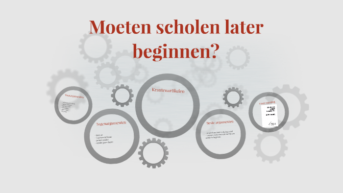 Moeten scholen later beginnen? by bas roessen on Prezi