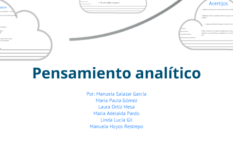 Pensamiento Analítico By Manuela Hoyos