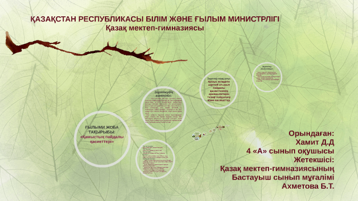 Ғылыми жоба тұздың құпиясы презентация