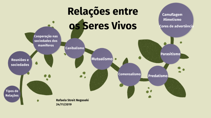 Relações entre os Seres Vivos by Rafaela Streit Negoseki on Prezi