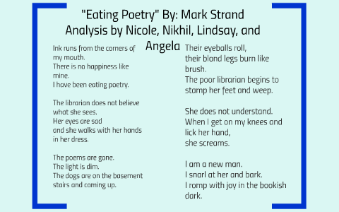 eating poetry essay questions and answers