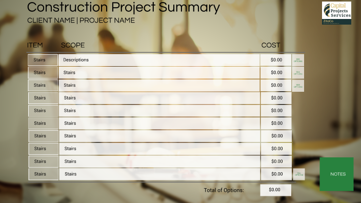 TEMPLATE DATA SHEET presentation by MFB ProjectsServices on Prezi