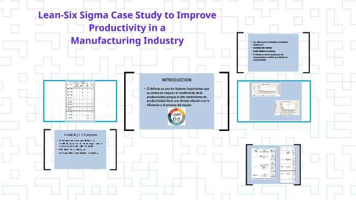 explanatory case study with lean six sigma