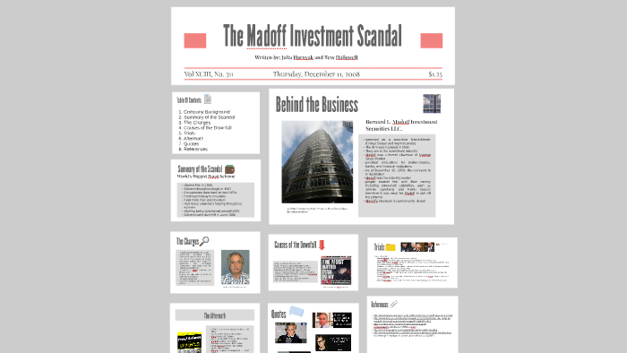 madoff investment scandal summary
