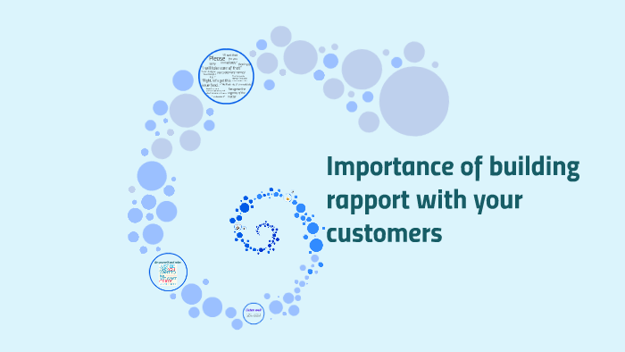 Importance of building rapport with your customers by Yancy Mairena on ...