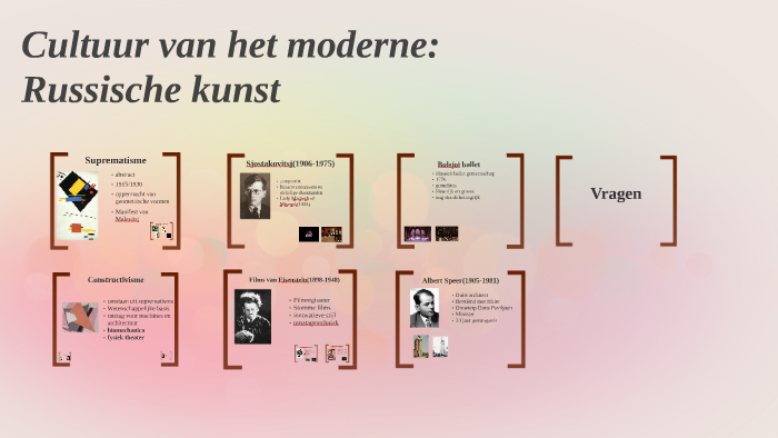 Cultuur van het moderne by Kunstklas 2013-2016
