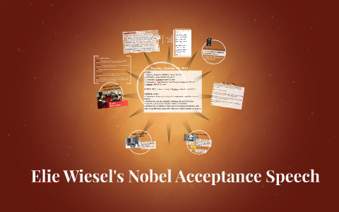 elie wiesel's nobel acceptance speech summary