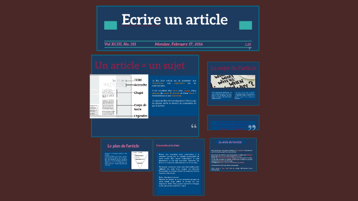 Comment écrire Un Article De Presse By Lycee Massillon On Prezi