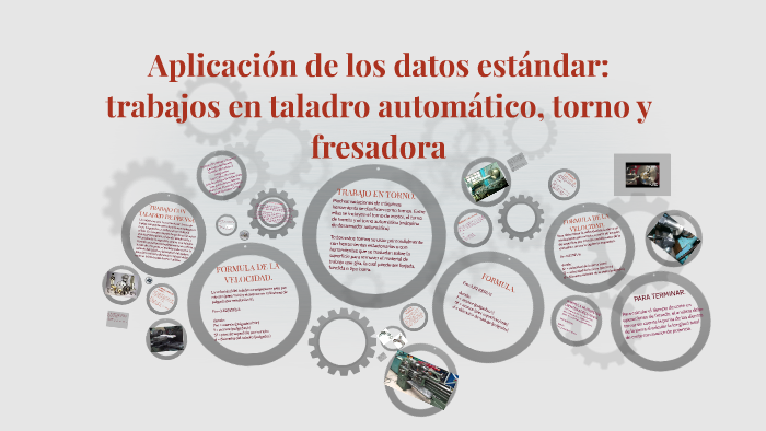 Aplicación de los datos estándar: trabajos en taladro automá by juan