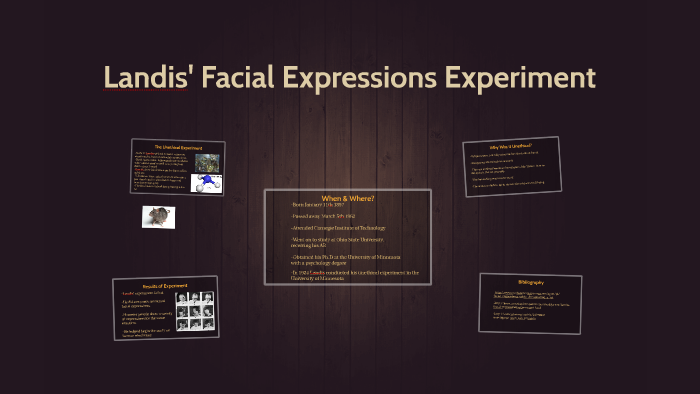 landis facial expression experiments