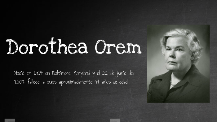 Biografia De Dorothea Orem