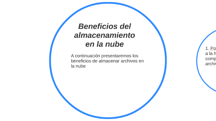 Beneficios del almacenamiento en la nube by on Prezi