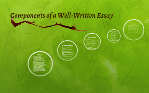 characteristics of a well written essay