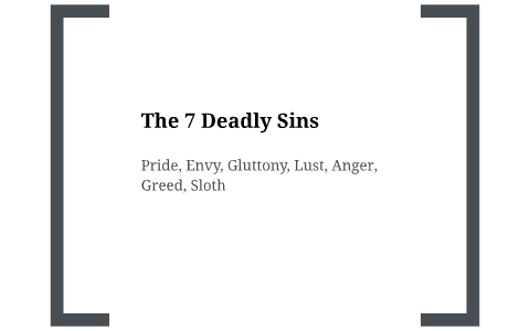 Seven Deadly Sins Canterbury Tales Analysis