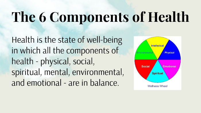 The 6 Components of Health by Kelly Lam on Prezi