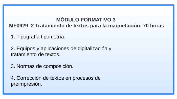 MÓDULO FORMATIVO 3 by juanjo muñoz