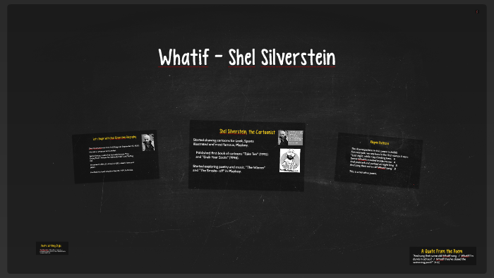 Whatif - Shel Silverstein by Kevin Ley