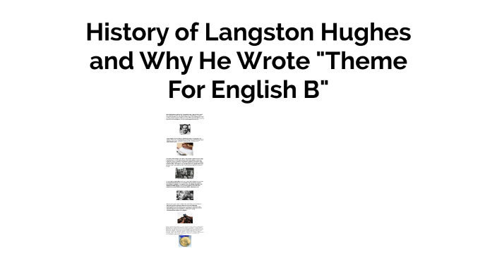 History Of Langston Hughes And Why He Wrote "Theme For English B" By ...